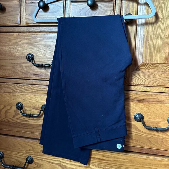 Betabrand | Straight Leg Dress Pant Yoga Pants in NAVY | Size L - Picture 3 of 5